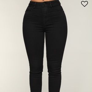 Black high waisted skinny jeans